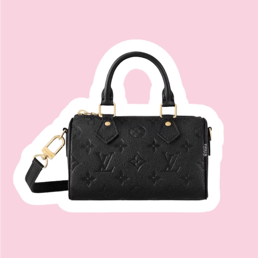 louis vuitton nano speedy empreinte noir.